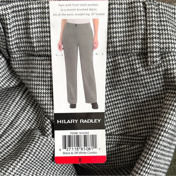 Hilary Radley Black/cream Wide Leg Pants NWT - Picture 2 of 2